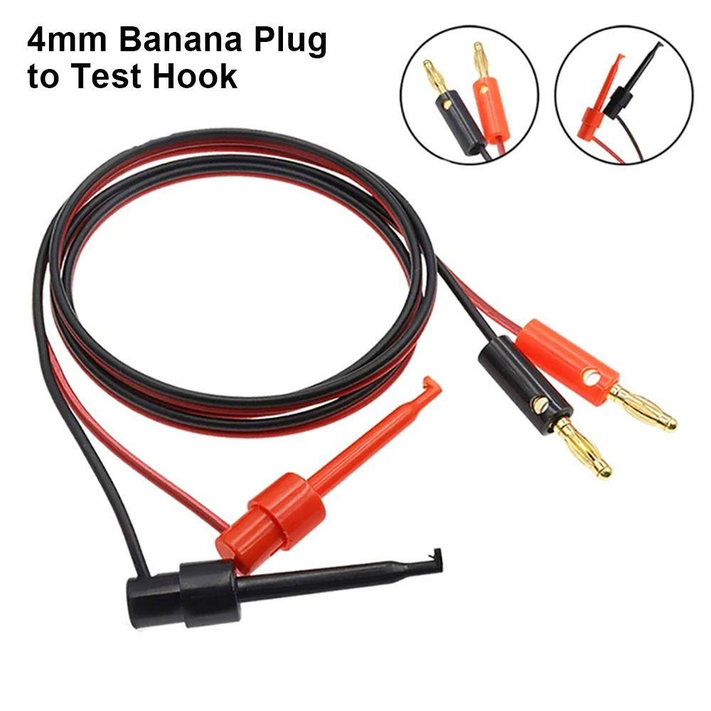 1Pcs Cable Gold Plated Multimeter Test Leads Wire Connector  Electric Hook Clip Test Tools