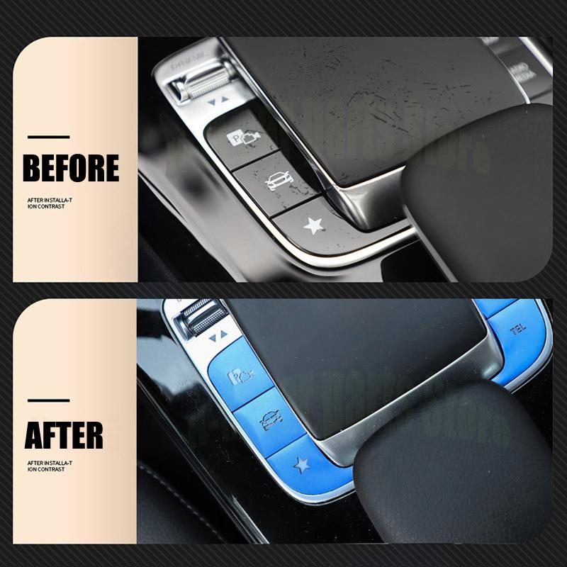 Auto Styling für Mercedes Benz A Klasse W177 GLE W167 GLB Innen Auto Start Stop Motor Push-Schalter Tasten Abdeckung aufkleber