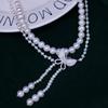 Zhuji Natural Pearl Bow Double Layer Clavicle Necklace - Versatile & Exquisite Gift for Women