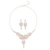 Retro Bridal Necklace Earrings Set, Senior Design Two-Piece Jewelry Set, New European American Fashion Accessories