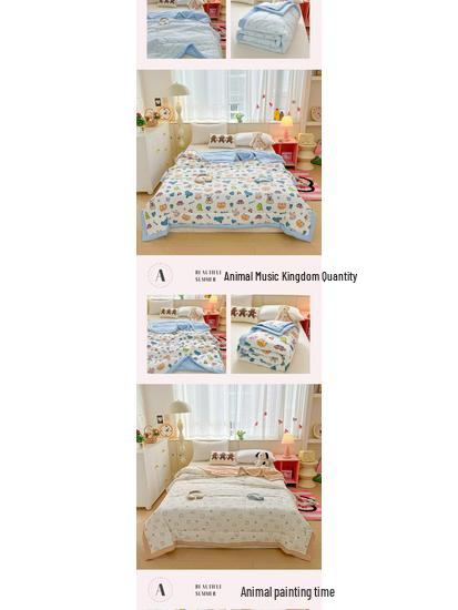 2026 Soft Washed Cotton Summer Quilt - Lightweight, Washable Air Conditioning Blanket