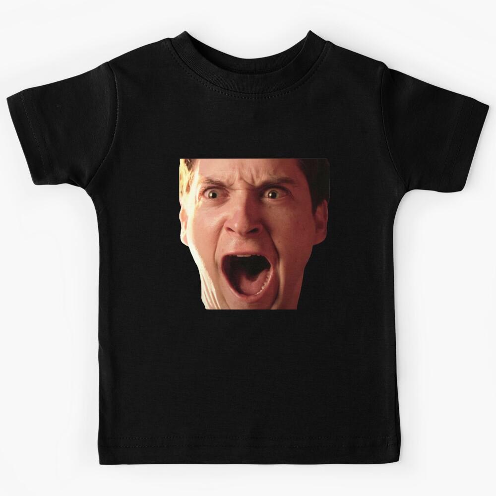 Tobey Maguire Screaming Face Meme Kids T-Shirt 160