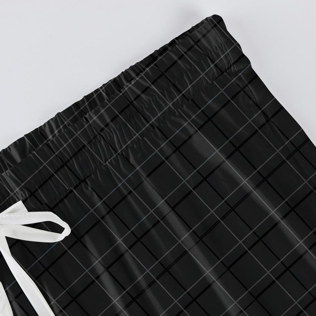 Herren Strickmode Print Kordelzug Freizeithose Pyjamahose