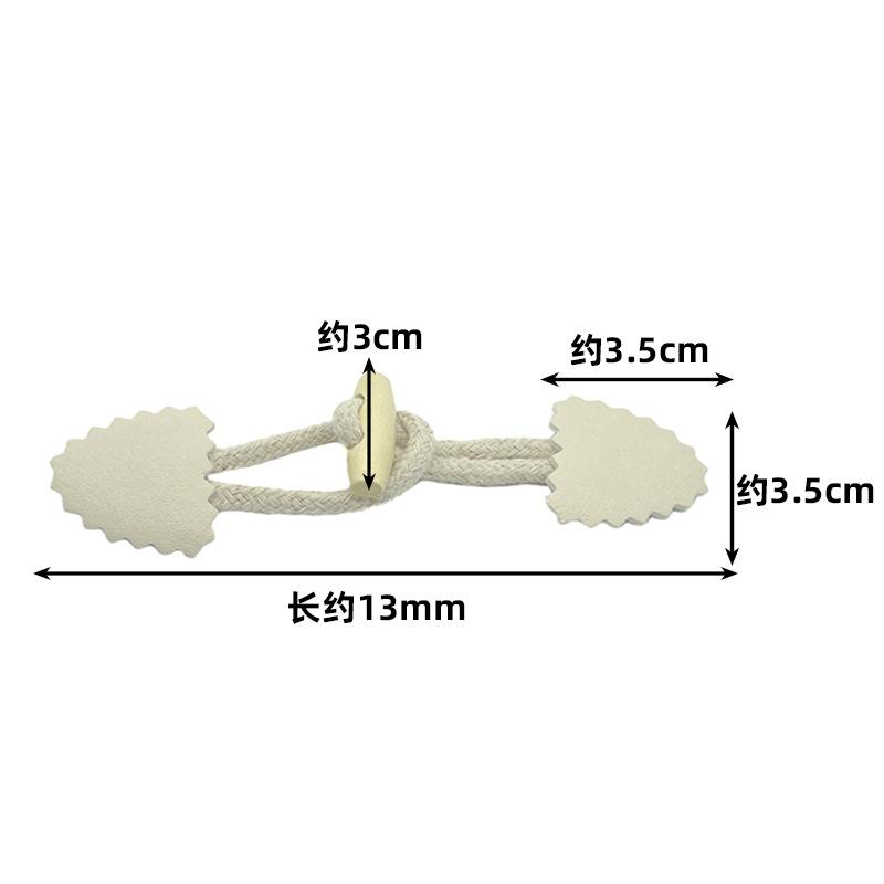 4Pairs Rope Leather Pair Button for Sewing Supplies Coat Sweater Cardigan Belt Buckle Handwork Clothing Decoration