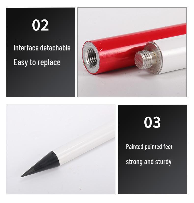 Benchmark Aluminum Alloy Measurement Pole: Thickened, Red and White Scale, Available In 2m, 3m, and 5m Lengths for Engineering Surveying.