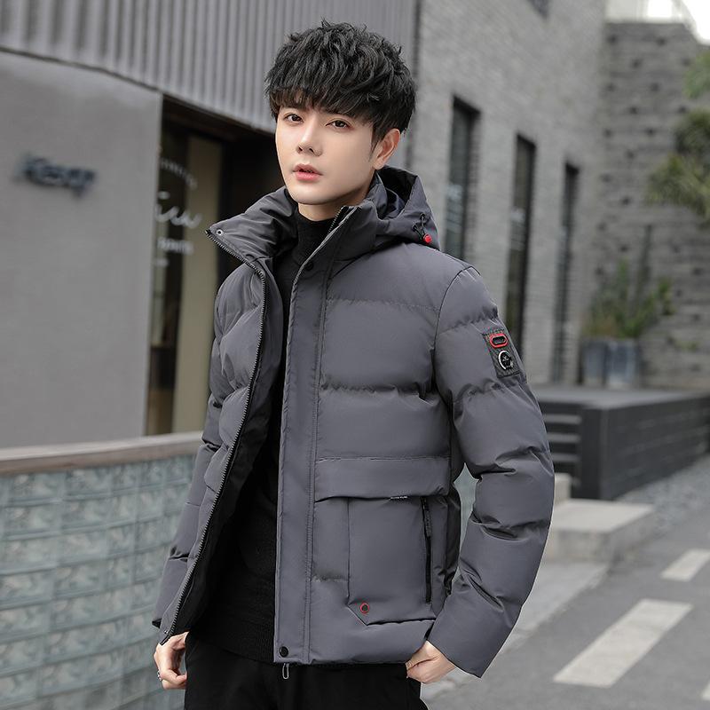 

Мужская повседневная хлопковая куртка с капюшоном однотонная зимняя на каждый день 4XL серый