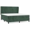 3129468 vidaXL Lit à sommier tapissier et matelas Vert foncé 180x200cm Velours