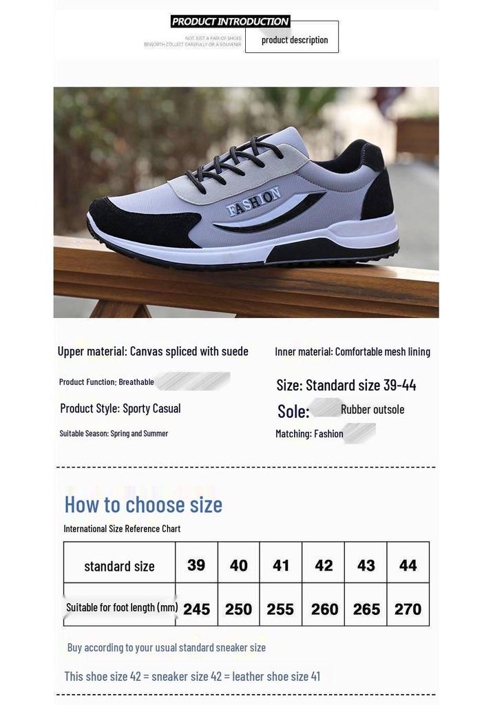 Scarpe Casual Traspiranti in Tessuto Primaverile da Uomo con Suola Spessa - Sneakers alla Moda per Viaggio e Sicurezza