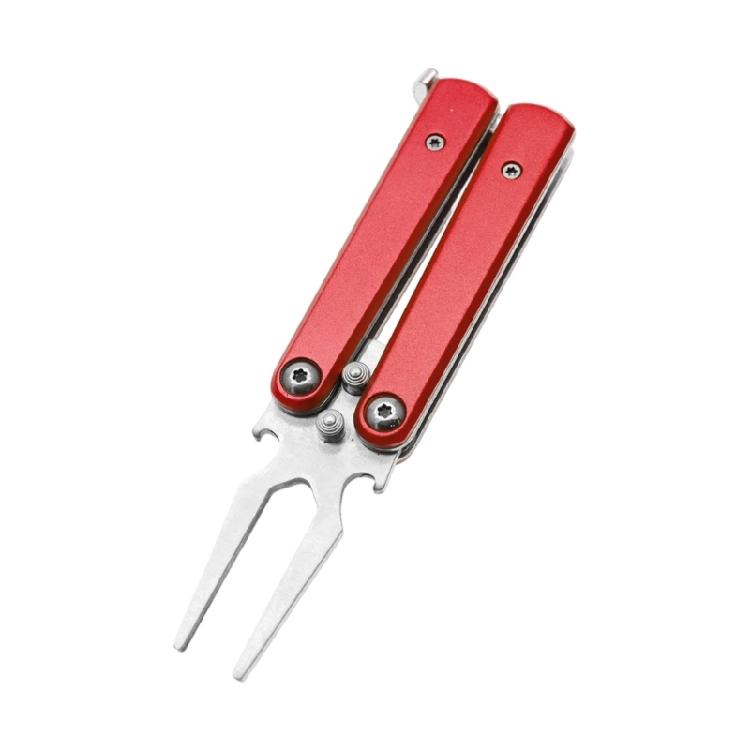 Golf Divot Repair Tool Grooves Cleaner Golf Fork Lawn Maintenance Repair Tool Foldable Pitchforks Turf Tool Enduring