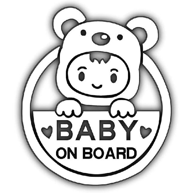 Baby on Board Sign for Car, Caution Decals Reflective Kids Safety Warning Sticker Marks for Driver, Heat Resistant, Long Lasting, Waterproof-Colorful