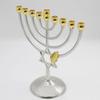 Chanukka-Leuchter Kerzenhalter 9-armig und Goldblatt Kerzenständer für festliche Heimdekorationen Leuchter