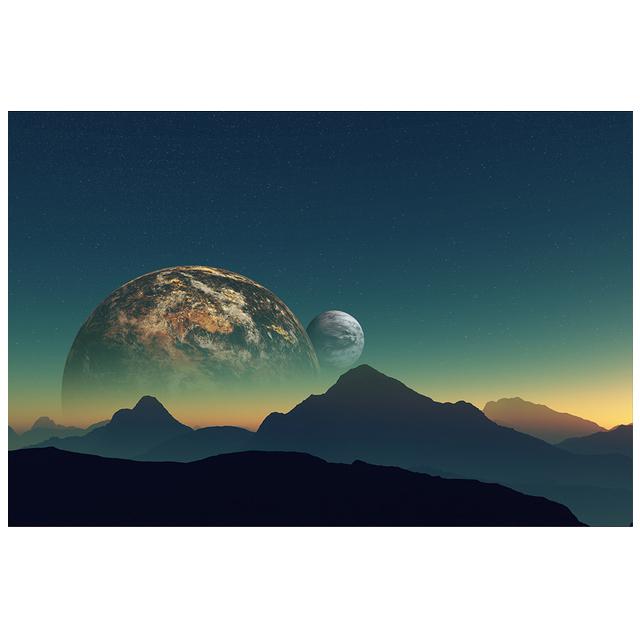Science fiction galaxy universe of the planet art canvas painting cosmic exoplanet modern landscape wall