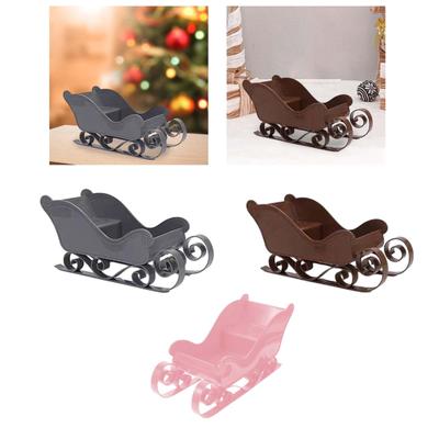 Santa Sleigh Miniature Sleigh Xmas Collectible Mini Sled Ornament Sled Figurine
