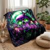 Mystic Purple Roses and Butterflies Theme blanket Lightweight Warm Flannel Blanket Decorative Throw Blanket for Home Decoration