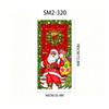 Christmas Santa And Elk Theme Backdrop Nut Cracker Snowman Door Banner Indoor Outdoor Veranda Door Cover Photography Background