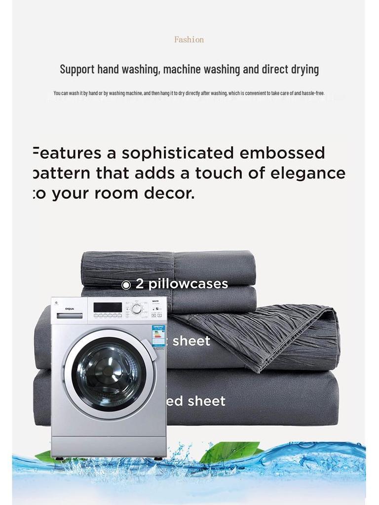 Luxusní čtyřdílná sada prostěradel s gumou na léto - Špičkové ložní prádlo