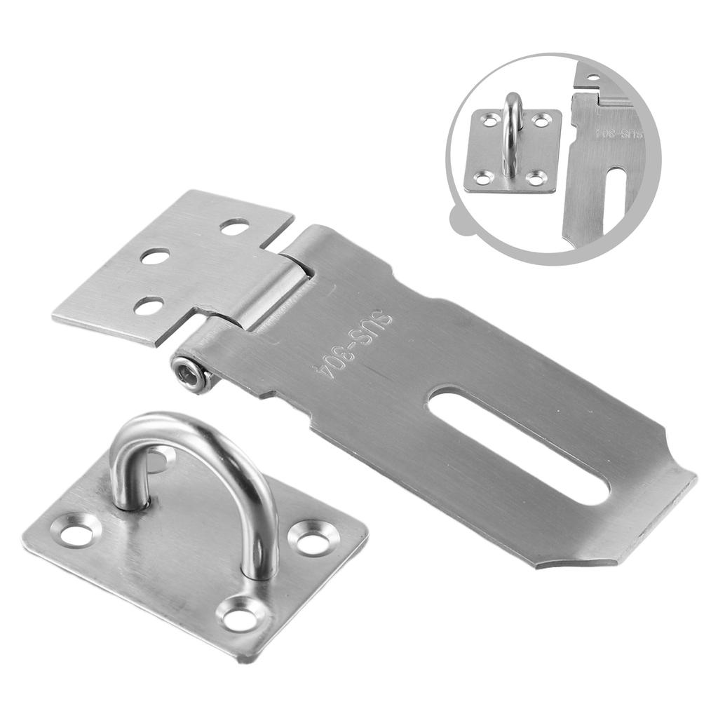 1Pc Padlock Hasp Door Clasp Lock W/ Mounting Screws Stainless Steel Burglar-proof Spare Tools For Door Cabinet Box Drawer