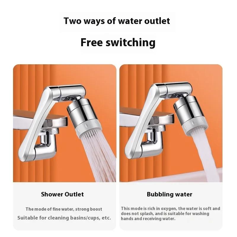 Stainless Steel Faucet with 1440° Rotation Splash-Proof Design Multi-Adapter Head Safe Drinking Water Includes Kitchen Bathroom