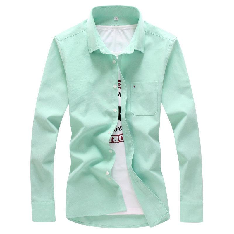 Men Oxford Button Down Long Sleeve Shirt With Chest Pocket Casual Formal Dress Shirt for Men