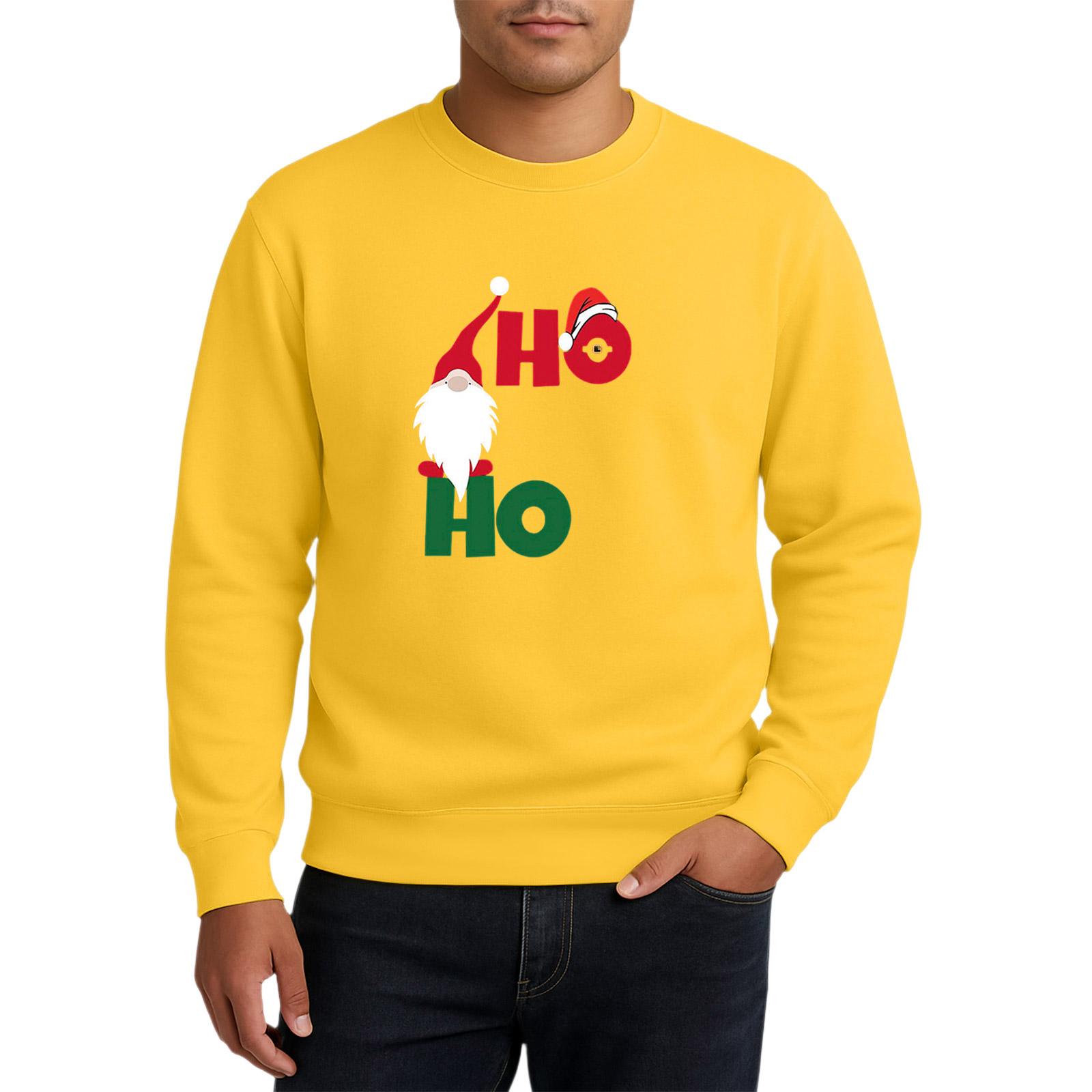 

Men s Pullover Long Sleeved Stand Up Collar Sweatshirt Casual Cut Height Collar Lamb Wool Base Shirt XL жовтий