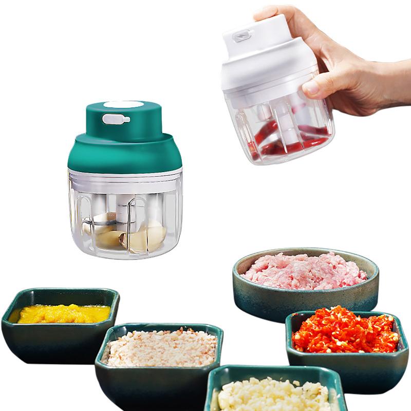 250ml Electric Garlic Chopper Mini Food Slicer Portable Garlic Masher Mincer Press Wireless Food