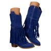 Cowboy Boots For Women Western Boot Pointed Toe Low Chunky Heel Tassel Decoration Booties Ladies Boots Women Wide Calf Rain