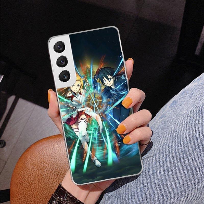 Sword Art Online Anime Phone Case For Samsung Galaxy S24 S25 Edge S26 Ultra S23 S22 S21 Plus S20 FE + Personalized Print Cover G