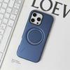Wireless Charging Strong Magnetic 360° Rotating Ring Stand PU Leather Phone Case For iPhone 17 16 15 14 13 12 Pro tective Case