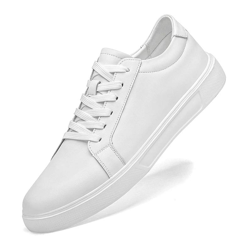 New Casual Leather Mens Walking Board Shoes High Quality Outdoor Non-Slip Sneakers Leisure Walk Oxford Shoes Travel Trainers