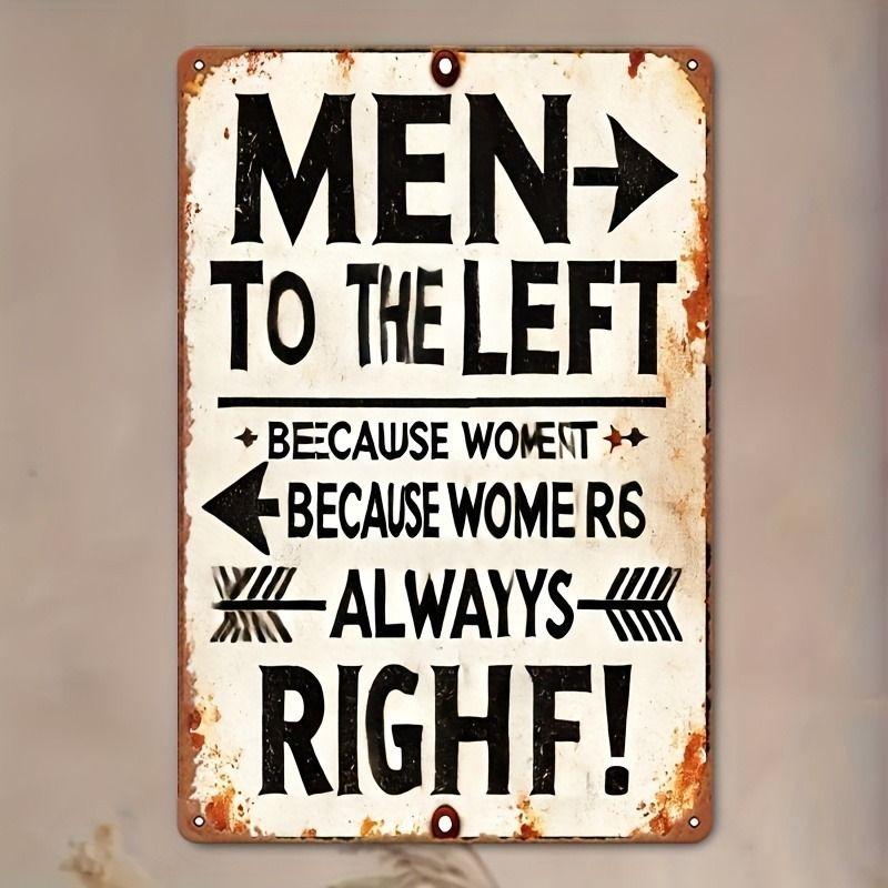 Aluminum Metal Wall Sign, Modern Art Decor Plaque 20x30cm