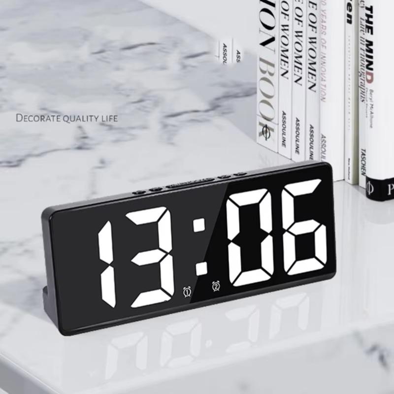 Clocks 1PCS Multi-function LED Digital Clock Voice Activated Brightness Adjustment Living Room Desk Clock Bedroom Student