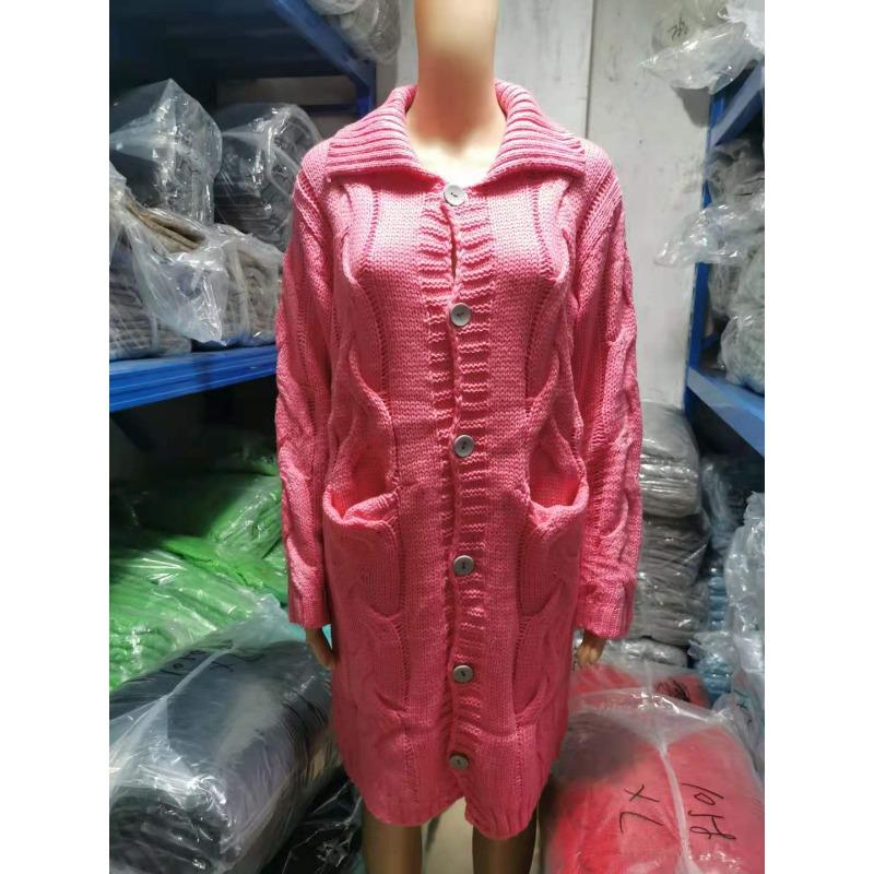 European and American Women's New Cardigan Coat Single Breasted Plus Size Sweater Jacket