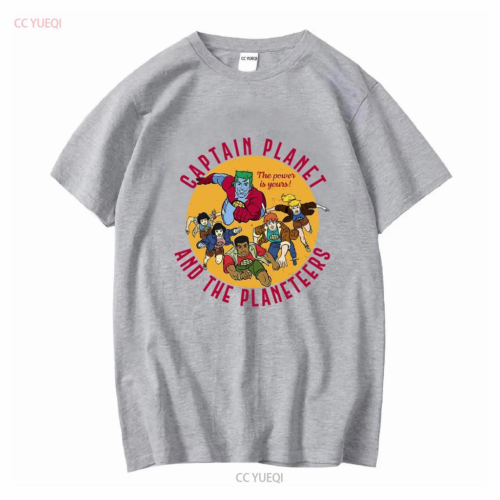 New Captain Planet And The Planeteers Retro Logo T Shirt Funny Size S 5xl Vintage Washed Graphic Unisex Homme Stylish Versatile