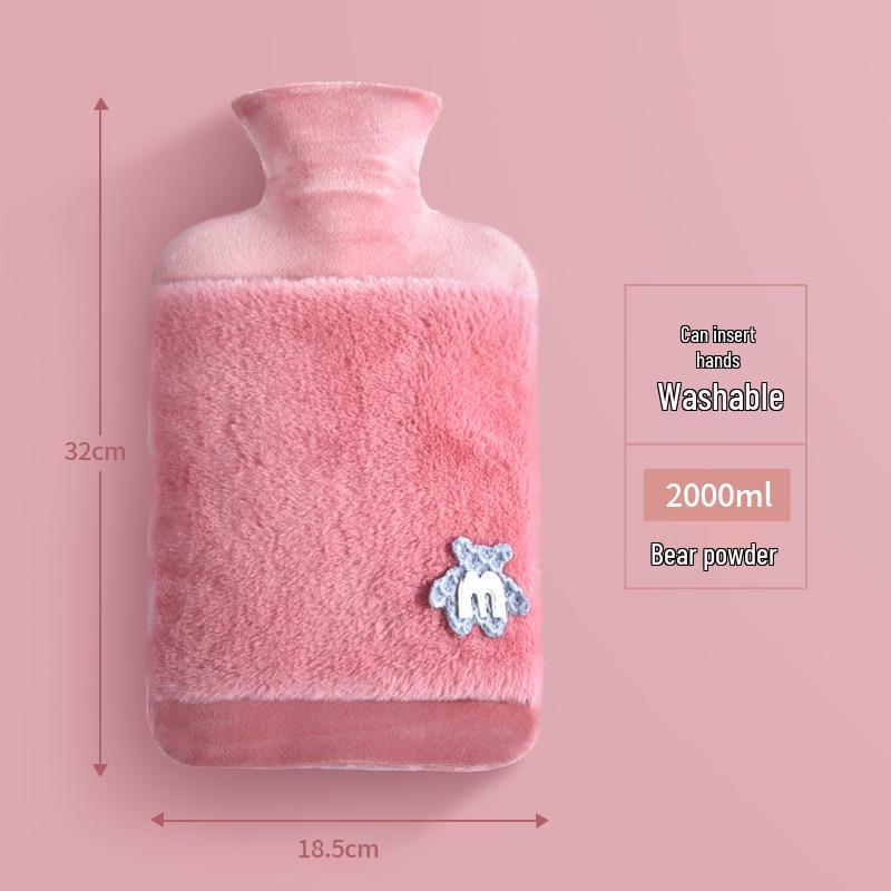 Cartoon Animal Plush Hot Water Bottle with Explosion-proof Liner - New Style for Students