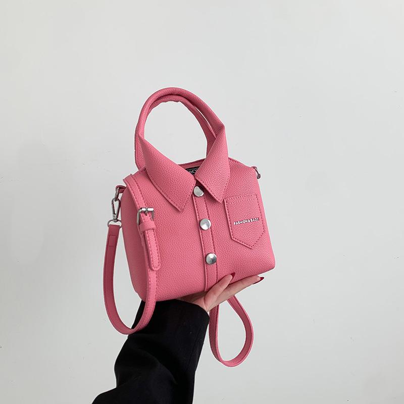 

Personalized Women s Bag Handbag Bags Fashionable High-quality Contrasting Color Casual One-shoulder Cross-body 19x6x17 рожевий