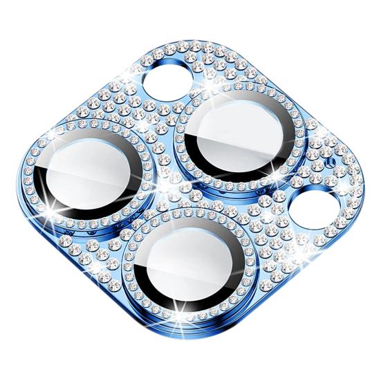 Phone Lens Film Non-slip Full Coverage Hard Compact Sparkling Rhinestone Glass Protective Cover