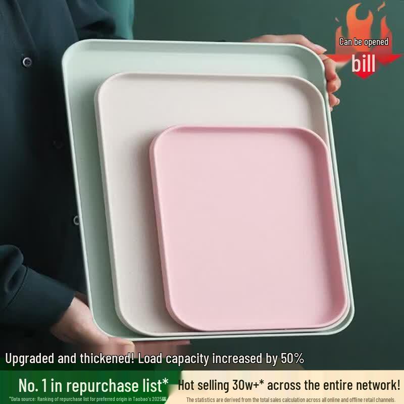 Nordic Style Rectangular Plastic Serving Tray