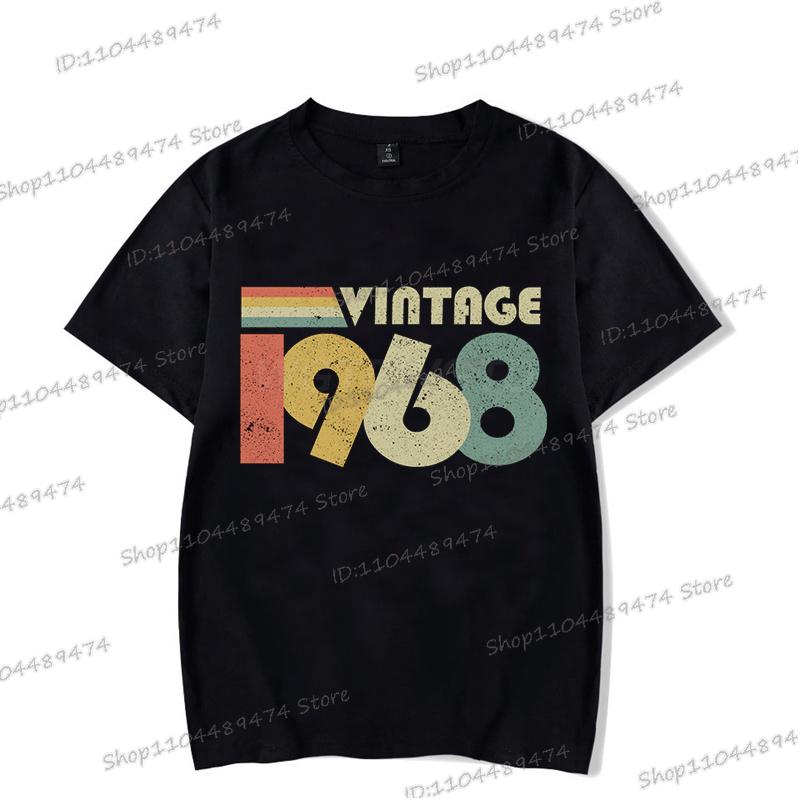 1960 To 1969 Print Vintage T Shirt Men Women Birthday Year Graphic Tees Harajuku Short Sleeve Established 1964 O Neck T-shirt