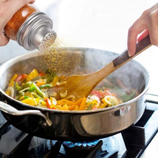 Víčka na šejkr zavařovací sklenice Nerezové vršky na šejkr na koření pro skladování cukru, soli, pepře