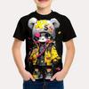 2025 Kids Clothes 3D Print Cute Cartoon Bear Short Sleeves Graphic T Shirts Outdoor Comforts Casual Tops T-Shirts for Children