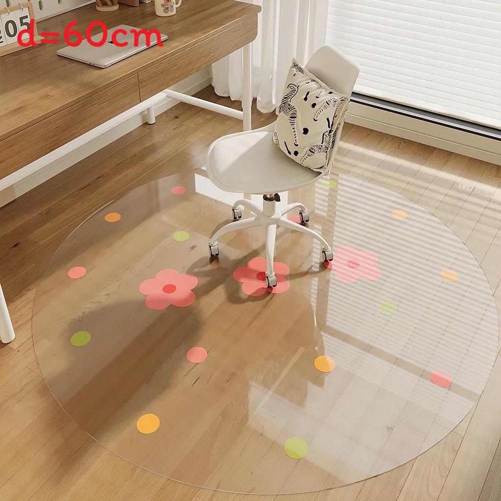 Spring Blossom Cartoon Pvc Computer Chair Pad For Home Office And Bedroom Decor