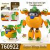 Deluxe Super Wings Transformation Set: Wish Guardian - Le, Di, Xiao Ai, Duo Duo, Bao, Jing, Zhang with Sound and Light Effects.