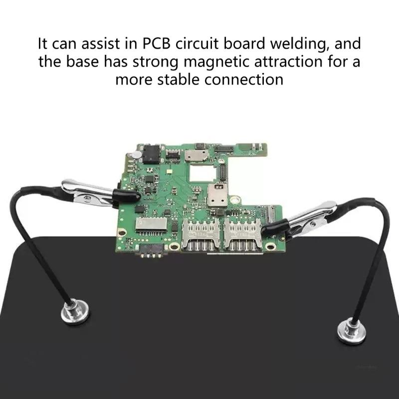 Ergonomische Löt-Arbeitsplätze mit Leiterplattenhaltern Solide Magnetbasis Flexibler Positionierungsarm für DIY
