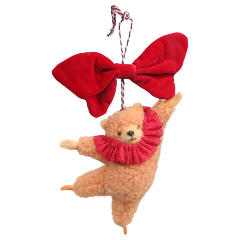 Плюшевый брелок  Балерина-медвежонок , ручная работа, очаровательный плюшевый талисман для сумок, ключей или украшения салона автомобиля