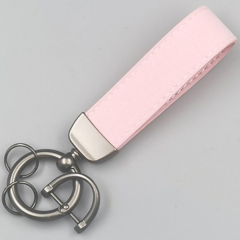Personalize Name Number Suede Leather Car Keychain Business Gift Laser Custom Logo Leather Bag Keyring Men Women Key Chain Ring