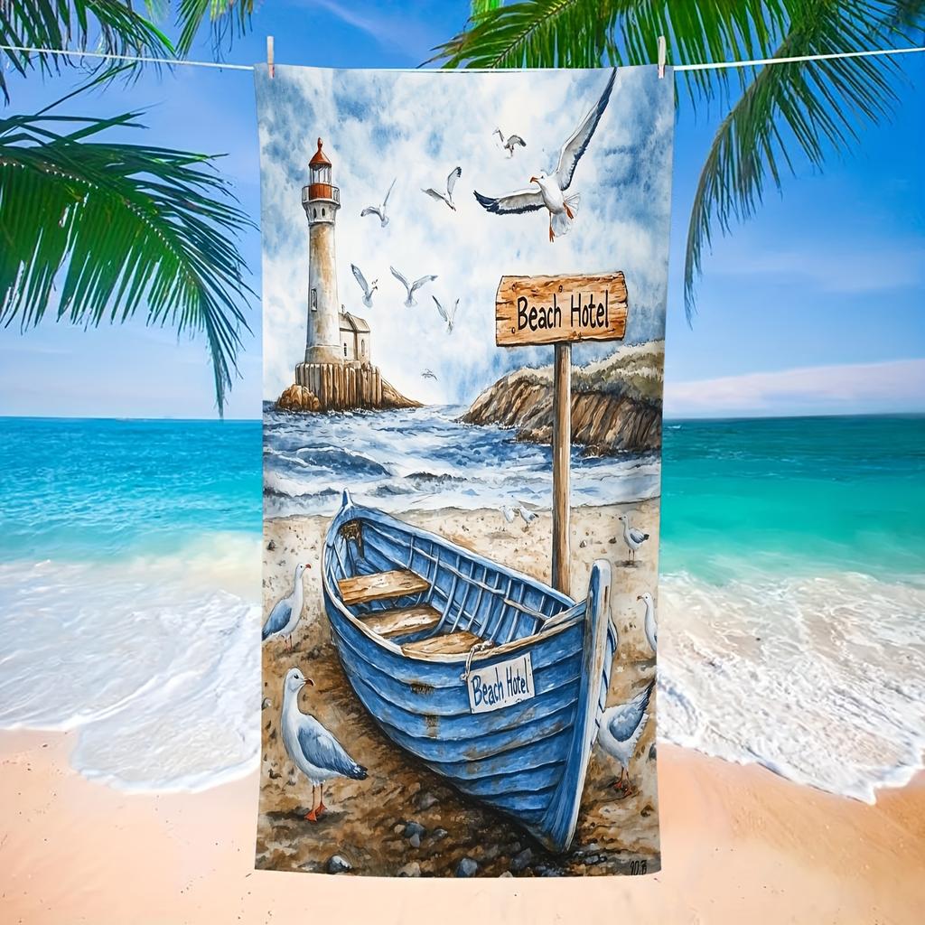 Beach Flower Printed Towel , Soft towels suitable for travel, swimming pools, vacations and beach days.