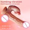 Realistic Dildos Sex Toys Telescopic Heating for Women Masturbation Anal Thrusting Penis Climax Dildo Vibrator G-spot Clitoral and Vaginal Stimulation