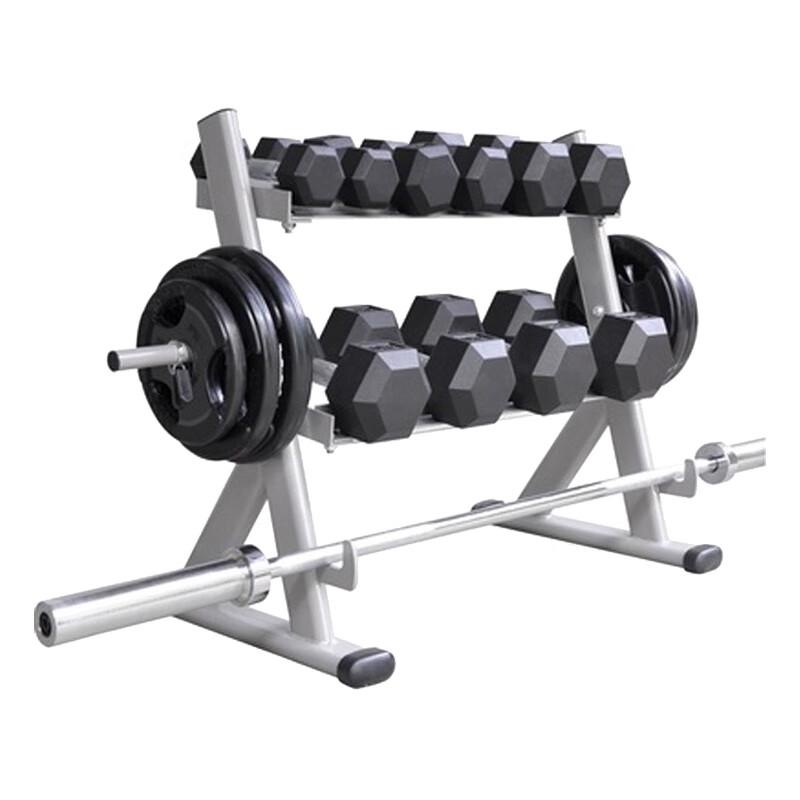 YITUO Double-Layer Dumbbell & Barbell Storage Rack