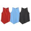 Fashion Style 2024 Summer New Arrival Women's Sleeveless Versatile Elegant Graceful Asymmetrical Design Ramie Sleeveless Shirt