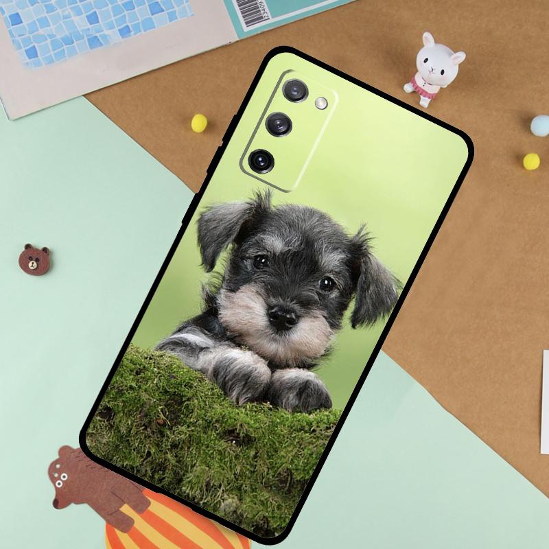 Schnauzer Puppy Dog Soft Case For Samsung Galaxy S25 Ultra S9 S10 S20 FE S21 S22 S23 Plus S24 Ultra Funda Cover
